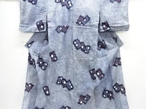 アンティーク　有松鳴海本絞り　抽象模様着物